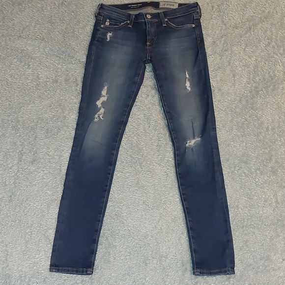 AG Adriano Goldschmied jeans "the legging ankle" super skinny stretch denim 24 - Picture 3 of 8